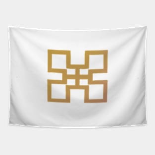 Adinkra symbol in gold Tapestry