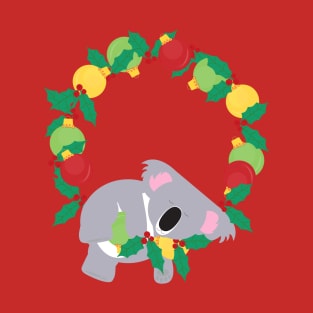 Christmas wreath koala T-Shirt