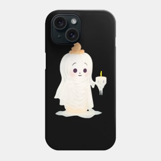 Cute Baby Ghost Holding Candle Funny Halloween Ghost Gothic,  retro vintage spooky halloween gothic ghost Phone Case