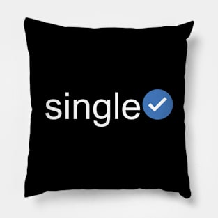 Verified Single (White Text) Pillow