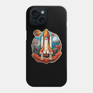 AI Generated Rocketship Phone Case