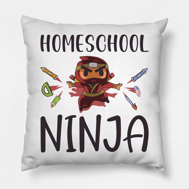 Homeschooler Ninja Learning Homeschooling Pillow by Tom´s TeeStore
