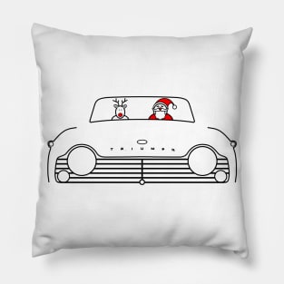 Triumph TR4A classic British sports car Christmas special edition Pillow