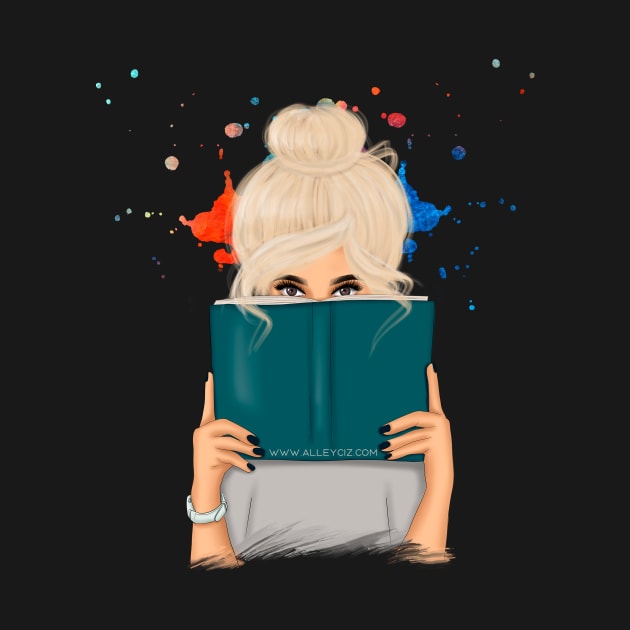 Blonde with Book by Alley Ciz