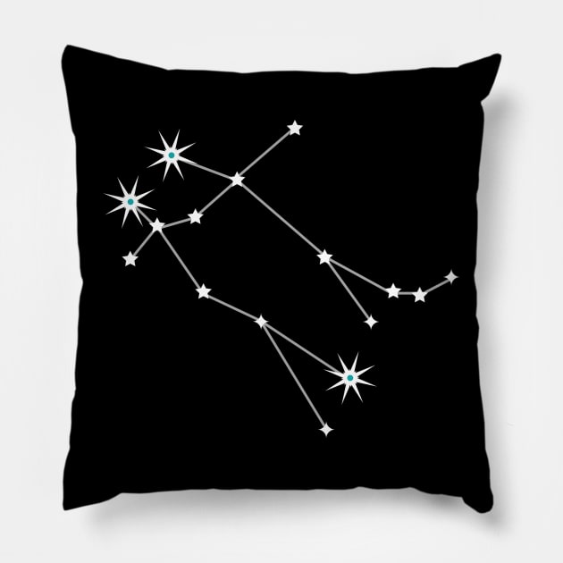 Gemini on Black Pillow by wanderingteez