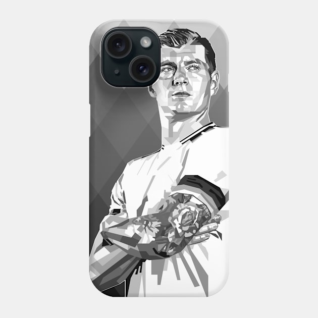 Toni Kroos portrait greyscale fan art Phone Case by RJWLTG