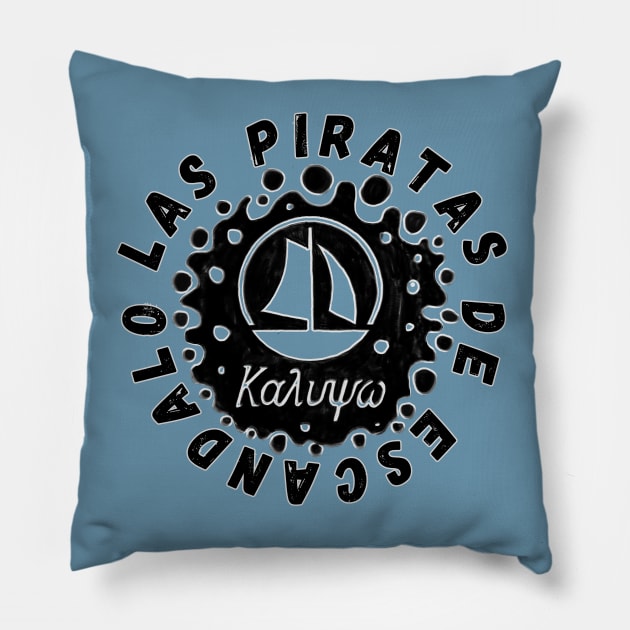 Las Piratas de Escandado Sail Crew Pillow by badlydrawnbabe