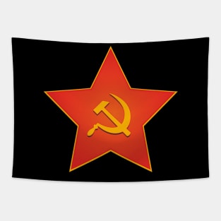 Red star with hammer and sickle Tapestry