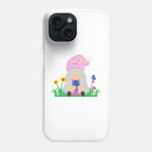 Easter Gnome Pink Hat in a Garden Phone Case