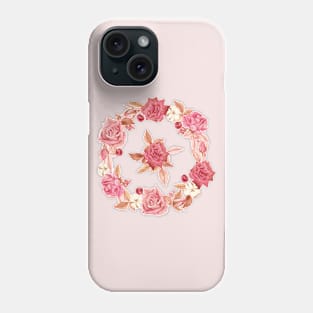 Roses wreath composition Phone Case