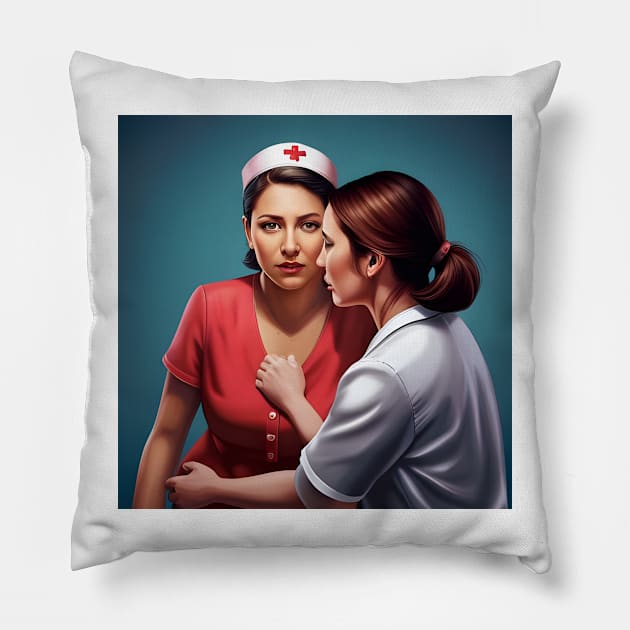 Nurses Caring Pillow by Colin-Bentham