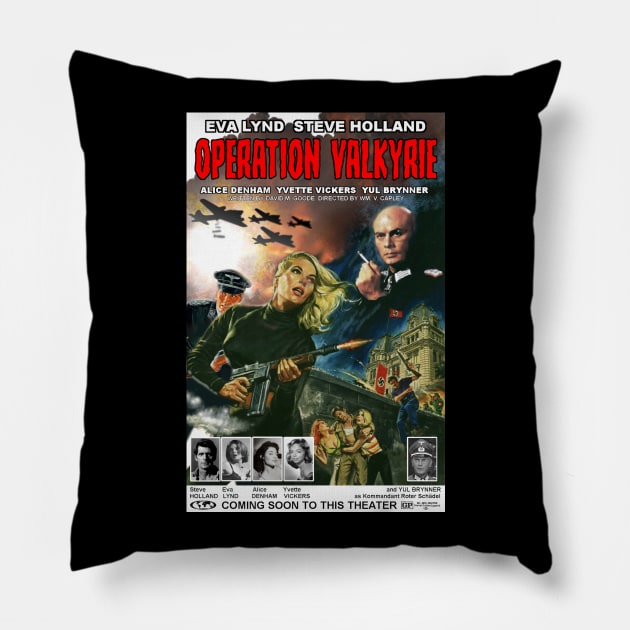 OPERATION VALKYRIE faux movie poster Pillow by VanceCapleyArt1972