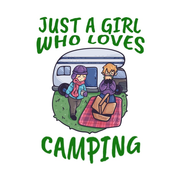 Camping love nature caravans woman by fansinn