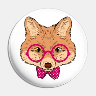 Cool Fox Man Art Design Pin