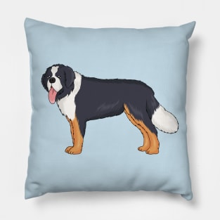 Bernese mountain dog cartoon illustration Pillow