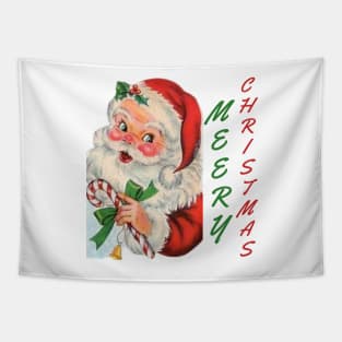 retro vintage pink santa claus Tapestry