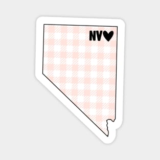 USA States: Nevada (pink plaid) Magnet