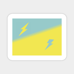 Superhero yellow-turquoise blue Magnet