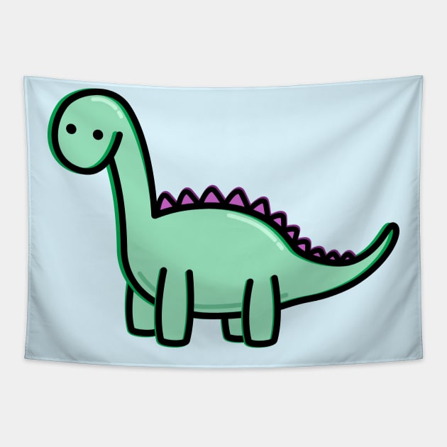 Cute Dino Tapestry by happyfruitsart