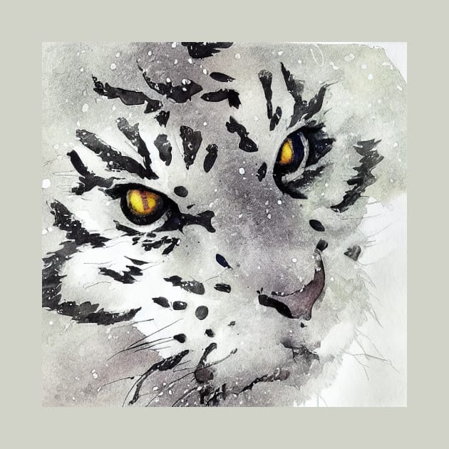 Tiger in Snowing Winter by fistikci