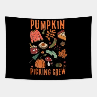 Pumpkin Picking Crew Tapestry