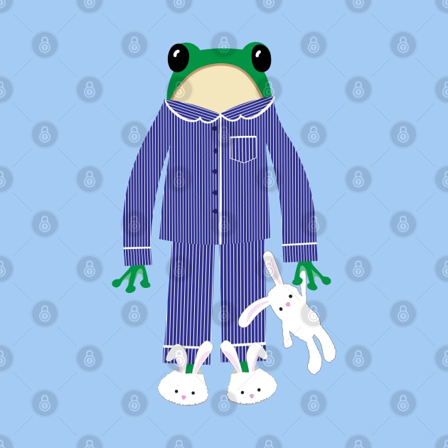 Frog in pajamas by Jennifer Ladd