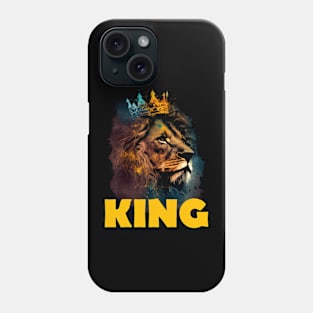 Lion With Crown "King" #1 Phone Case