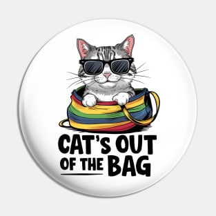 Cats out of the bag Pin