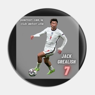 Jack Grealish - England Uefa Euro 2020 Number 7 Pin