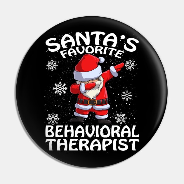 Santas Favorite Behavioral Therapist Christmas Pin by intelus