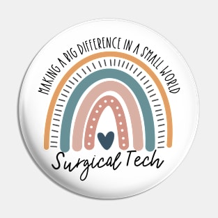 Surgical Tech Boho Rainbow Pin