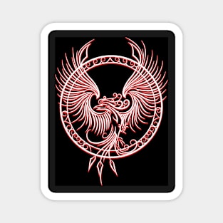 Phoenix Emblem in Circle Magnet