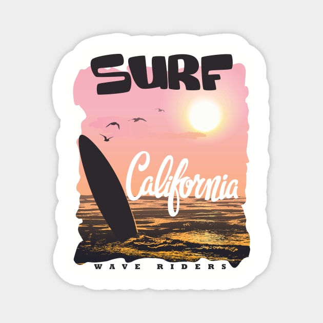 SURFING POPULAR BEACH Magnet by zackmuse1