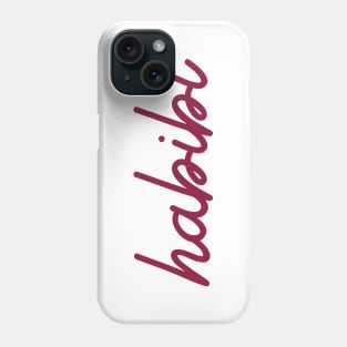 habibi - maroon red Phone Case