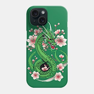 Dragon with flowers #3 Phone Case
