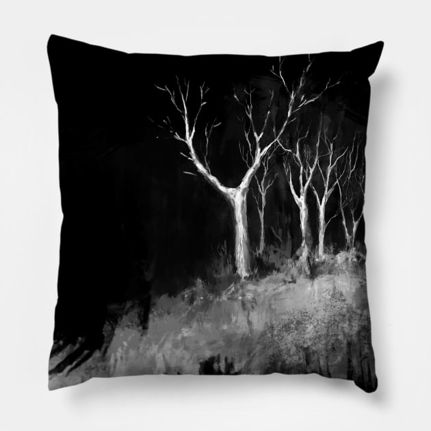 Dark Woods Pillow by FoxShiver