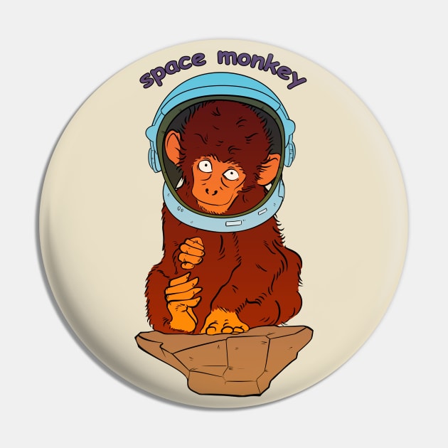 Space monkey Pin by vanpaul54