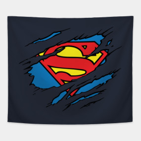 Download Superman Logo Ripped - Justice League - Long Sleeve T ...