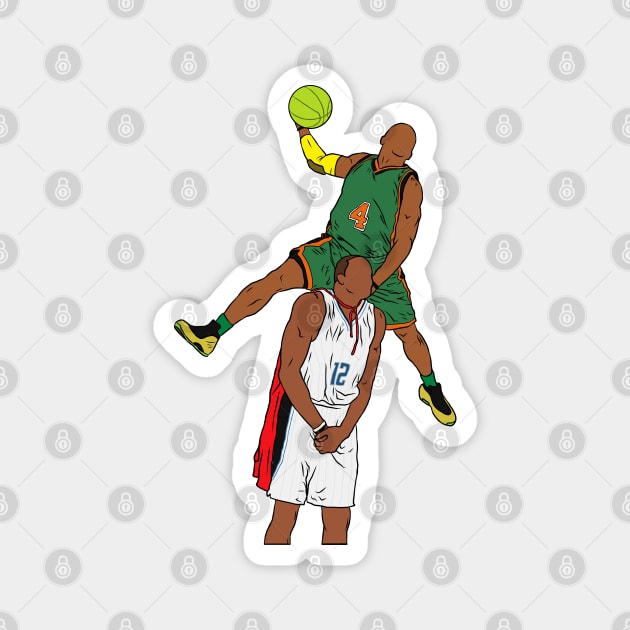 Nate Robinson Dunks Over Dwight Howard Magnet by rattraptees