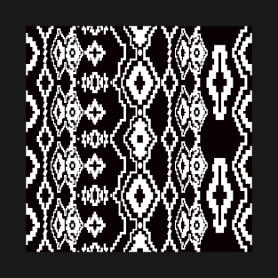 Black and white geometric abstract design T-Shirt