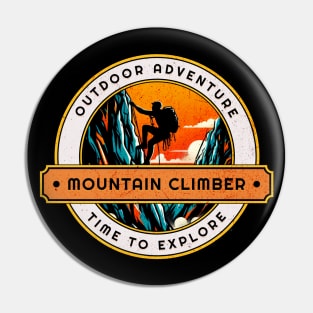 Mountain Climber Outdoor Adventure Design Pin