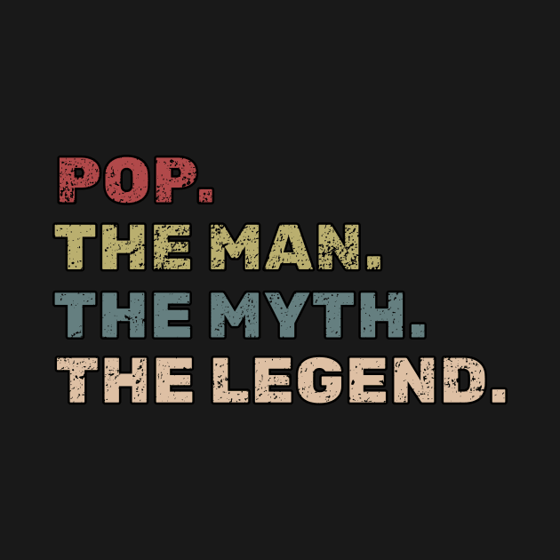 Pop The Man The Myth The Legend Father Gift T-Shirt by Aliaksandr