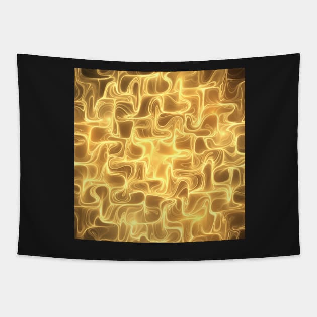 Golden waves Tapestry by krinichnaya