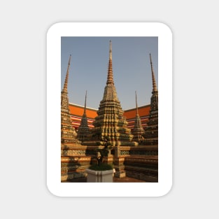 A group of small stupa at Phra Chedi Rai in Wat Pho temple, Bangkok Magnet