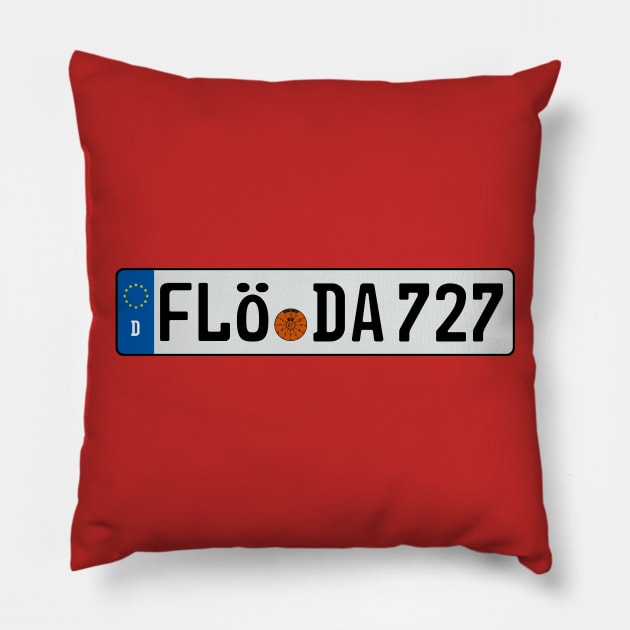 FLORIDA 727 Euro Plate Design Pillow by CreativePhil