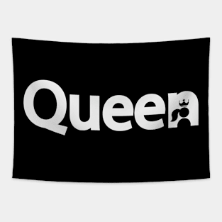 Queen being a queen typography design Tapestry