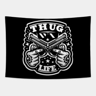 Bold Thug Life Vector Illustration Tapestry