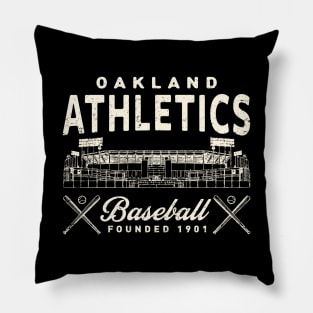 Oakland A's Stadium by Buck Tee Pillow