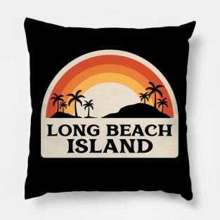 Long Beach Island Retro Pillow