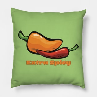 Extra Spicy Hot Peppers Pillow